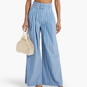 Veronica beard belted wide leg pants